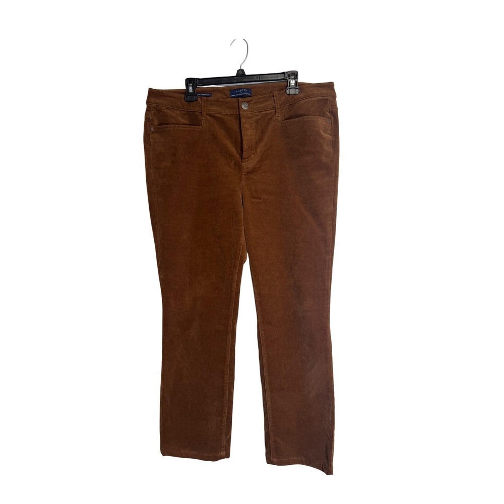 Talbots High Waist Straight Leg Brown Corduroy Pants‎ Women's Size 16W